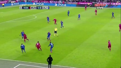Robert Lewandowski goal vs Olympiacos (2-0)