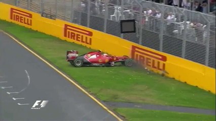 Raikkonen Crash in Australia Qualifying 2014