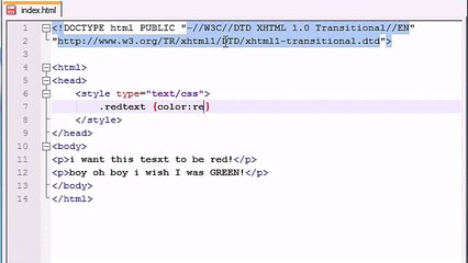 XHTML and CSS Tutorial - 30 - Styling Using Classes