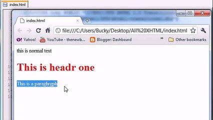 XHTML and CSS Tutorial - 28 - Style More Than One Elements & Span!