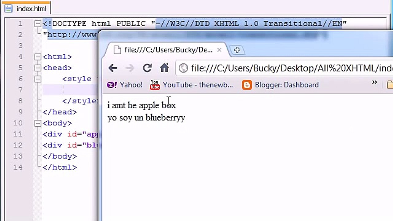 XHTML and CSS Tutorial - 36 - Absolute Positioning