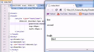 XHTML and CSS Tutorial - 37 - Relative Positioning