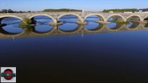Pont de Dumnacus aux Ponts de Cé filmé par drone, Pays de La Loire, France - ©Mickael COURANT