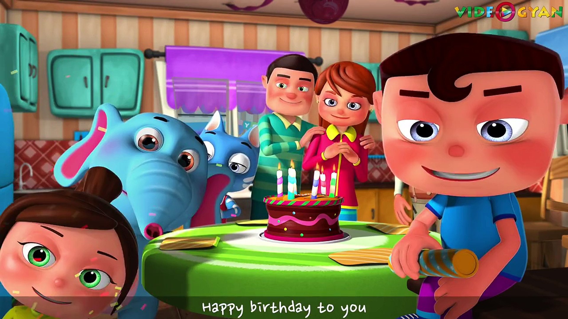 Happy Birthday Song Videogyan 3D Rhymes Nursery Rhymes For Children - video  Dailymotion