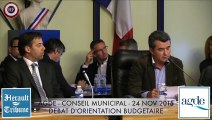 AGDE - 2015 - CONSEIL MUNICIPAL AGDE 24 NOV 2015 DEBAT d' ORIENTATION BUDGETAIRE