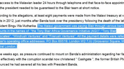 BLAIR, TE ARDHURA TE PALIGJSHME NE MALAVI ?