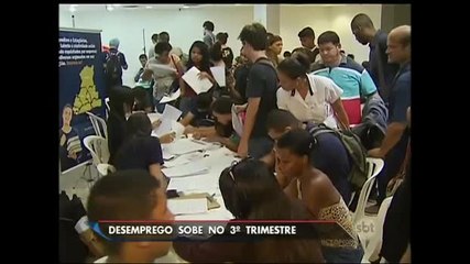 Desemprego alcança 8,9% no terceiro trimestre