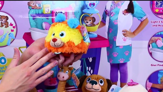 Doc McStuffins Pet Vet Checkup Center & Barbie Great Puppy Adventure, Findo, Squibbles Doc