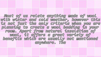 Wool Bedding - A Potential Option