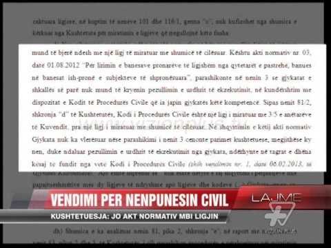 Gjykata Kushtetuese: Jo akt normativ mbi ligjin - News, Lajme - Vizion Plus