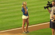 S e x y Girl Throws Best Dodger Stadium First Pitch