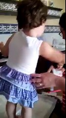 cute baby check her action while capturing her photo