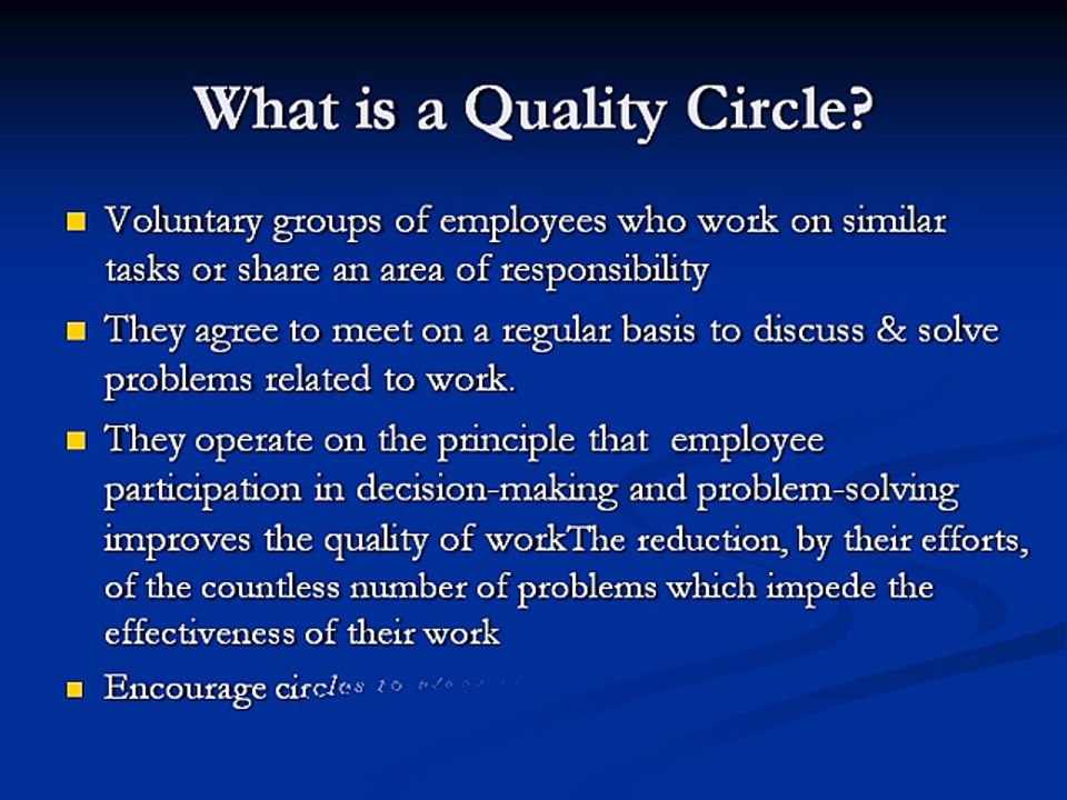 PMP & Quality Circle