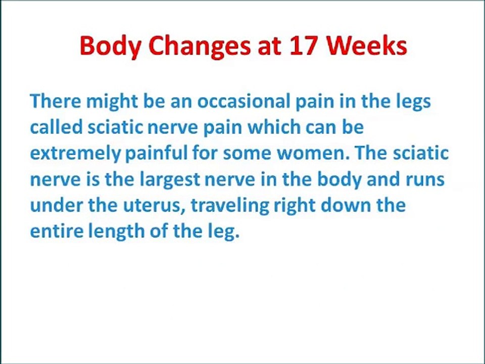 17 weeks pregnant, Symptoms and Body Changes at 17 Weeks pregnant