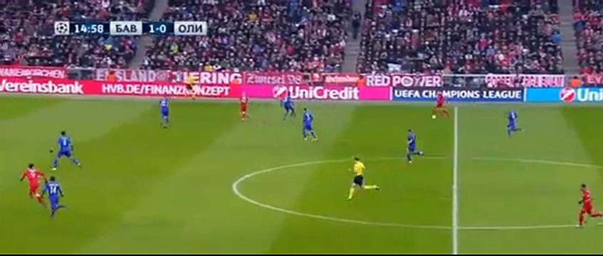 Lewandowski Goal 2:0 - Fc Bayern Munich vs Olympiacos Piraeus - 24.11.2015