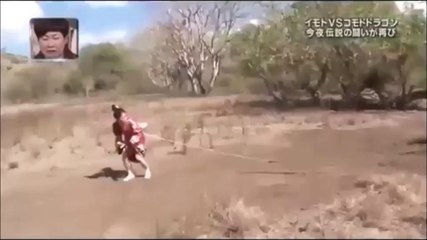 Encore une émission japonaise complètement folle! Se faire poursuivre par un dragon de komodo