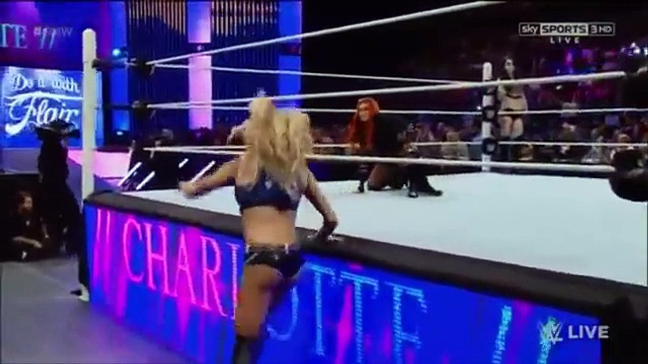 Charlotte and Becky Lynch vs Nikki Bella and Alicia Fox