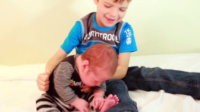 Day In The Life AllToyCollector Toby Teaches Eli Newborn Baby Tricks How To Take Care of Babies