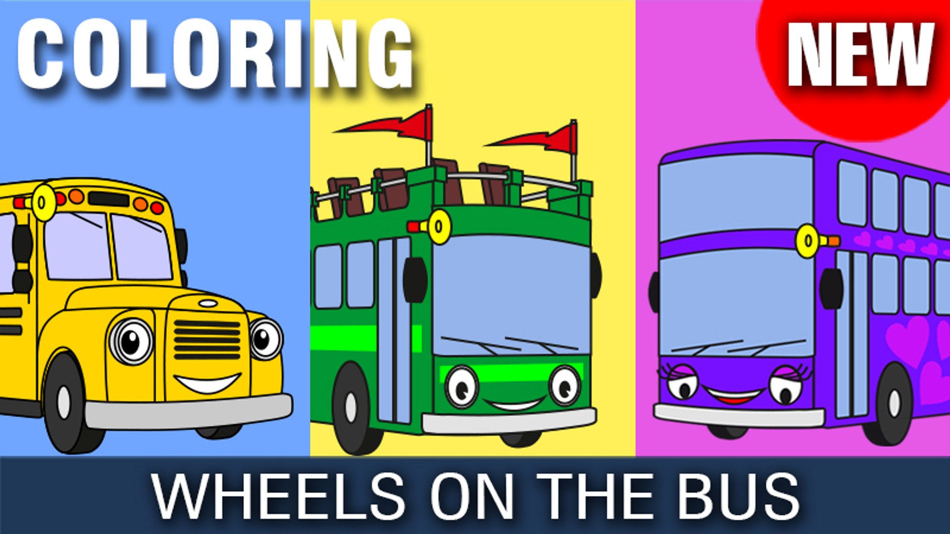 Wheels On The Bus   Nursery Rhymes   Coloring   baby songs   HD Version  from Ro Ri Ro