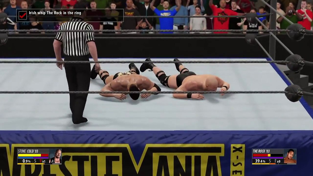 "Stone Cold" vs. The Rock (WrestleMania X-Seven): WWE 2K16 2K Showcase walkthrough- Part 22
