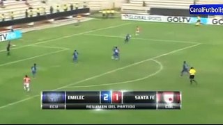 Emelec vs Santa Fe 2 1 Resumen Goles Copa Sudamericana 23 09 2015