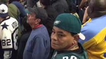 Eagles fan gets knocked out by Cowboys fan