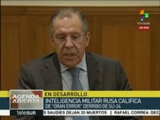 Lavrov: Es inaceptable ataque de Turquía a avión ruso