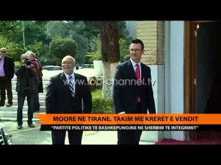 Moore në Tiranë, takim me krerët e vendit - Top Channel Albania - News - Lajme