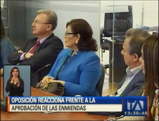 Oposición reacciona frente a la aprobación de las enmiendas