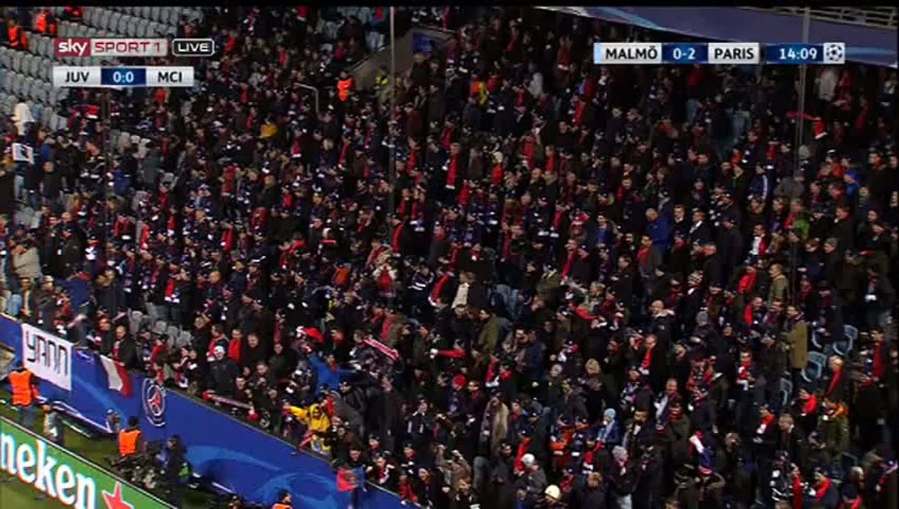 Ángel Di María Goal - Malmo FF 0-2 PSG - 25-11-2015