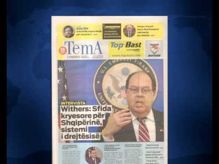 SHTYPI I DITES TITUJT KRYESORE TE FAQEVE TE PARA TE GAZETAVE SHQIPTARE E PREMTE 11 PRILL 2014