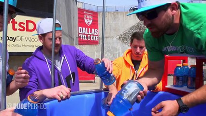 Worlds Longest Dunk Tank Throw | Dude Perfect