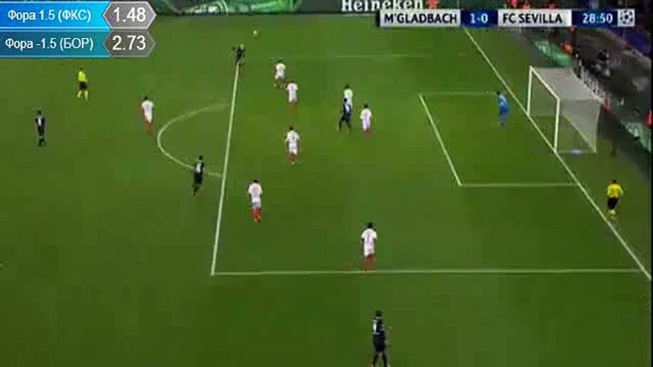 1-0 Lars Stindl Goal - Mönchengladbach v. Sevilla 25.11.2015 HD