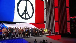 WWE honors the victims of the Paris terrorist attacks  Raw, November 16, 2015