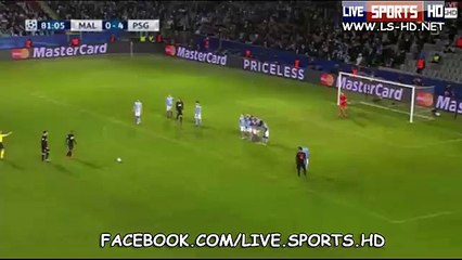 Malmo FF 0 - 5 PSG # Super Free-Kick Lucas