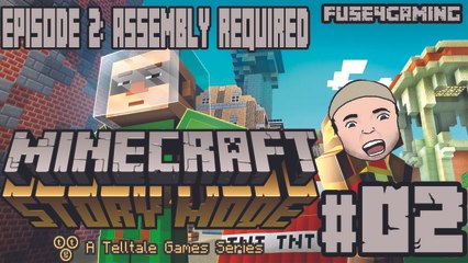 Let's Play Minecraft: Story Mode (Episode 2: Assembly Required) - 02 - The Bat Button!