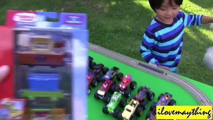 Brendam Shipping Company Cargo Cars (Thomas and Friends) + Monster Jam Trucks
