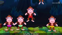 Five Little Monkeys Jumping On The Bed | Part 1 The Naughty Monkeys | ChuChu TV Kids Songs