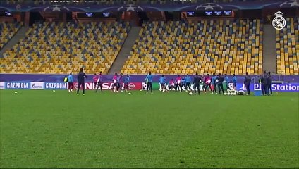 Real Madrid train at Arena Lviv ahead of Shakhtar clash