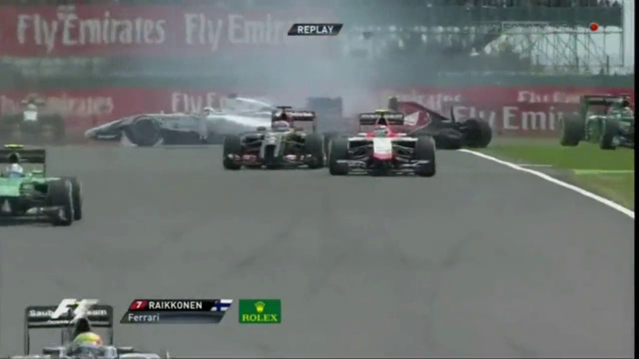 Raikkonen Crash in Great Britain 2014