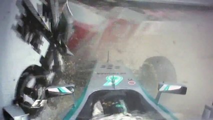 Hamilton Crash in Germany Qualifying 2014