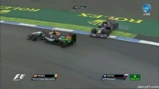 Kvyat and Perez Collided in Germany 2014
