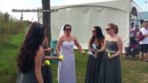 Bride destroys wedding dress in epic fashion after fiancee dumps her in text