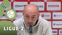 Conférence de presse Valenciennes FC - Nîmes Olympique (2-2) : David LE FRAPPER (VAFC) -  (NIMES) - 2015/2016