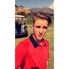 Justin Bieber (Snapchat) Out Playing Golf