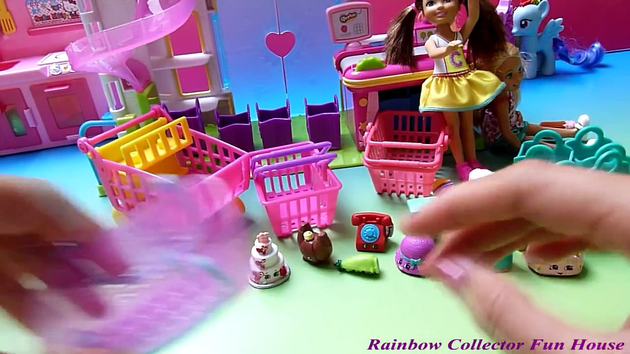 New Shopkins Supermarket Cash Register || Store With Barbie's Sister Chelsea