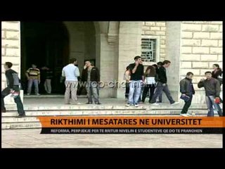 Rikthimi i mesatares në universitet - Top Channel Albania - News - Lajme