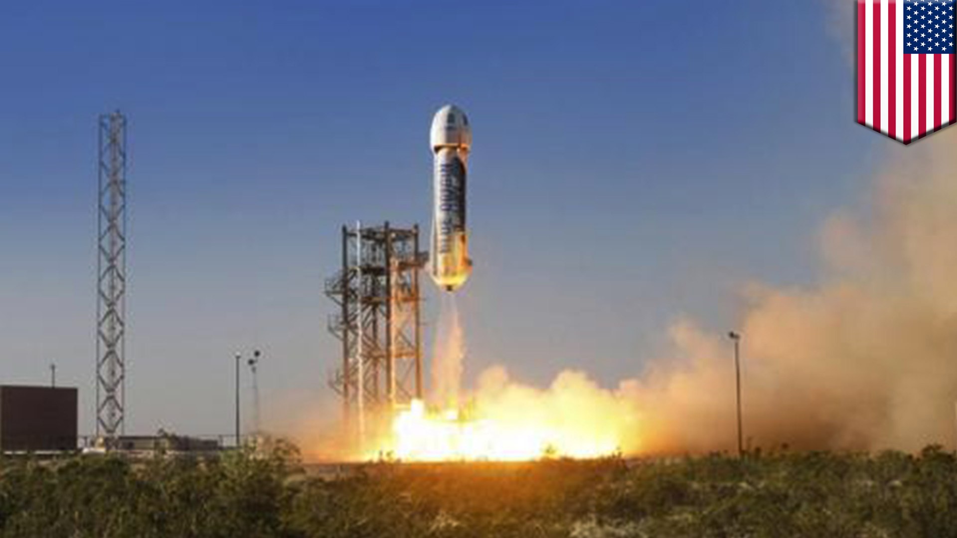 ⁣Jeff Bezos' space flight travel company successfully tests reusable rocket