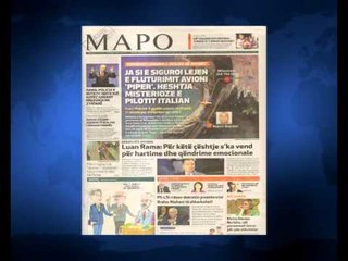 SHTYPI I DITES TITUJT KRYESORE TE FAQEVE TE PARA TE GAZETAVE SHQIPTARE E ENJTE 15 MAJ 2014