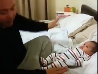 OMG! This dad challenges his new born to a dance off!